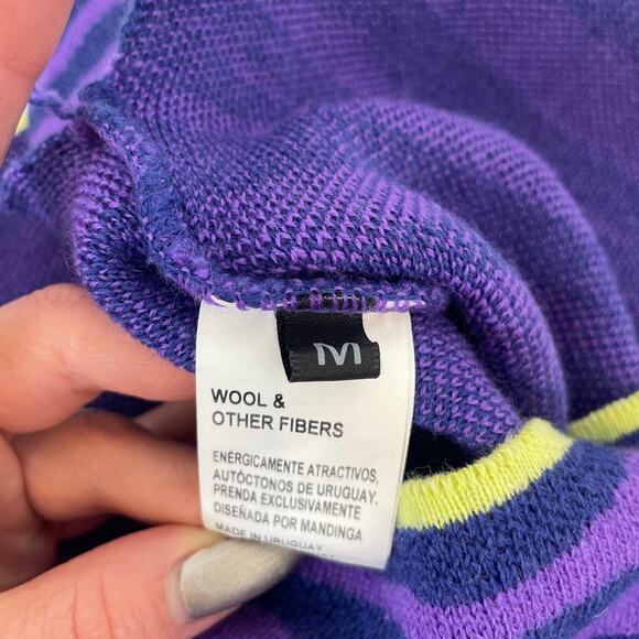 Urban Outfitters Mandinga Womens Wool Blend Purple Tiger Pullover Sweater Size M - Picture 5 of 7